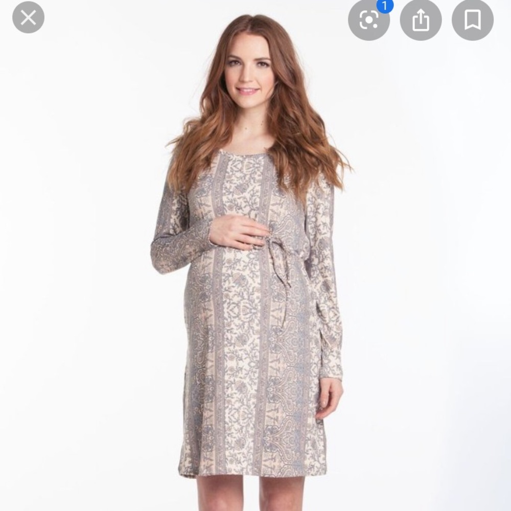Lilac Clothing Paisley Maternity Dress